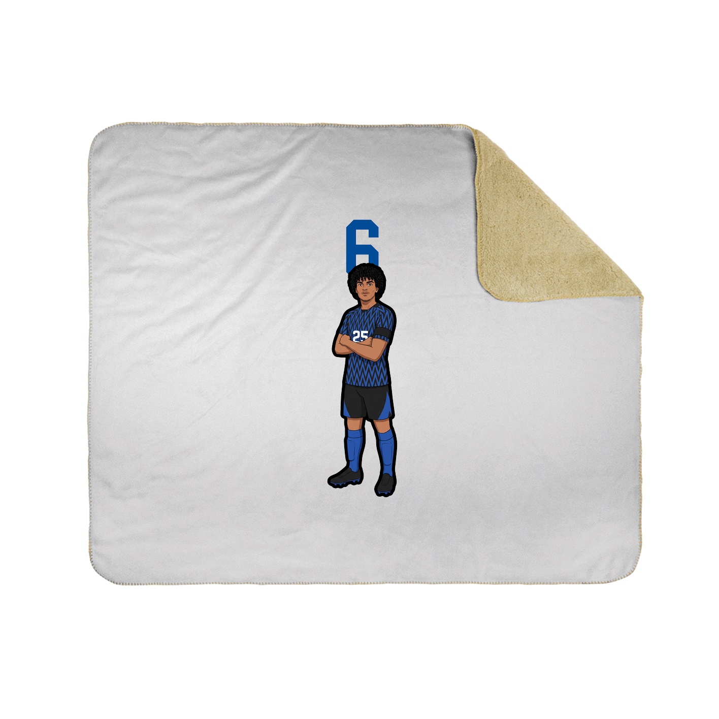 Throw Blanket — Number Top in White