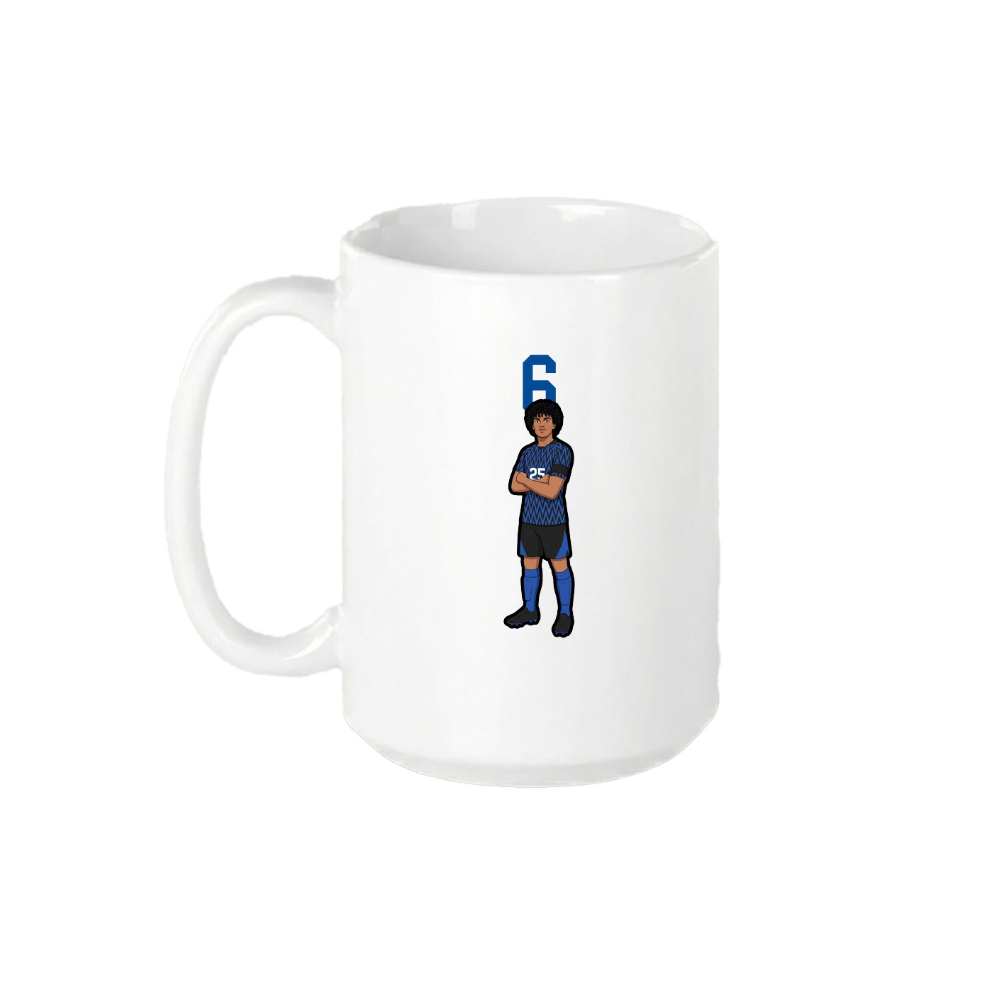 15oz Coffee Mug — Number Top in White
