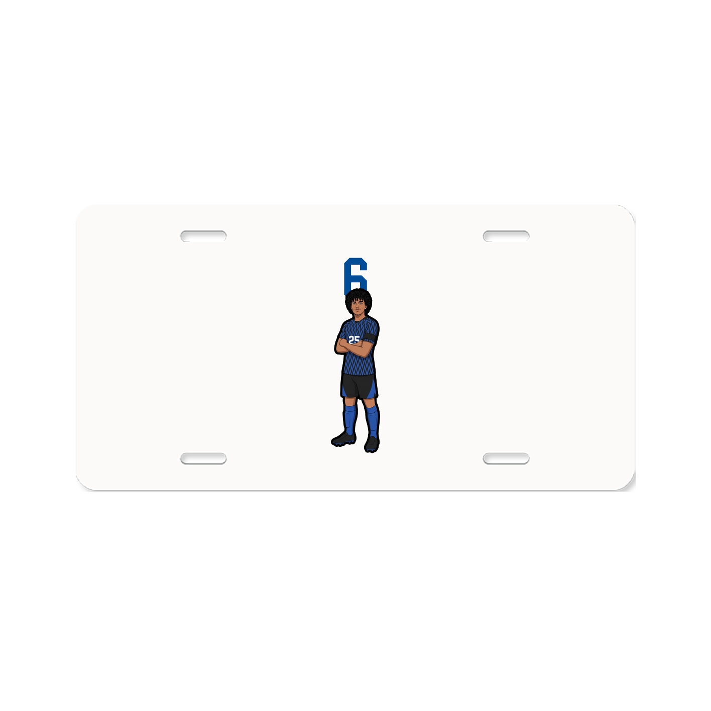 License Plate — Number Top in Classic