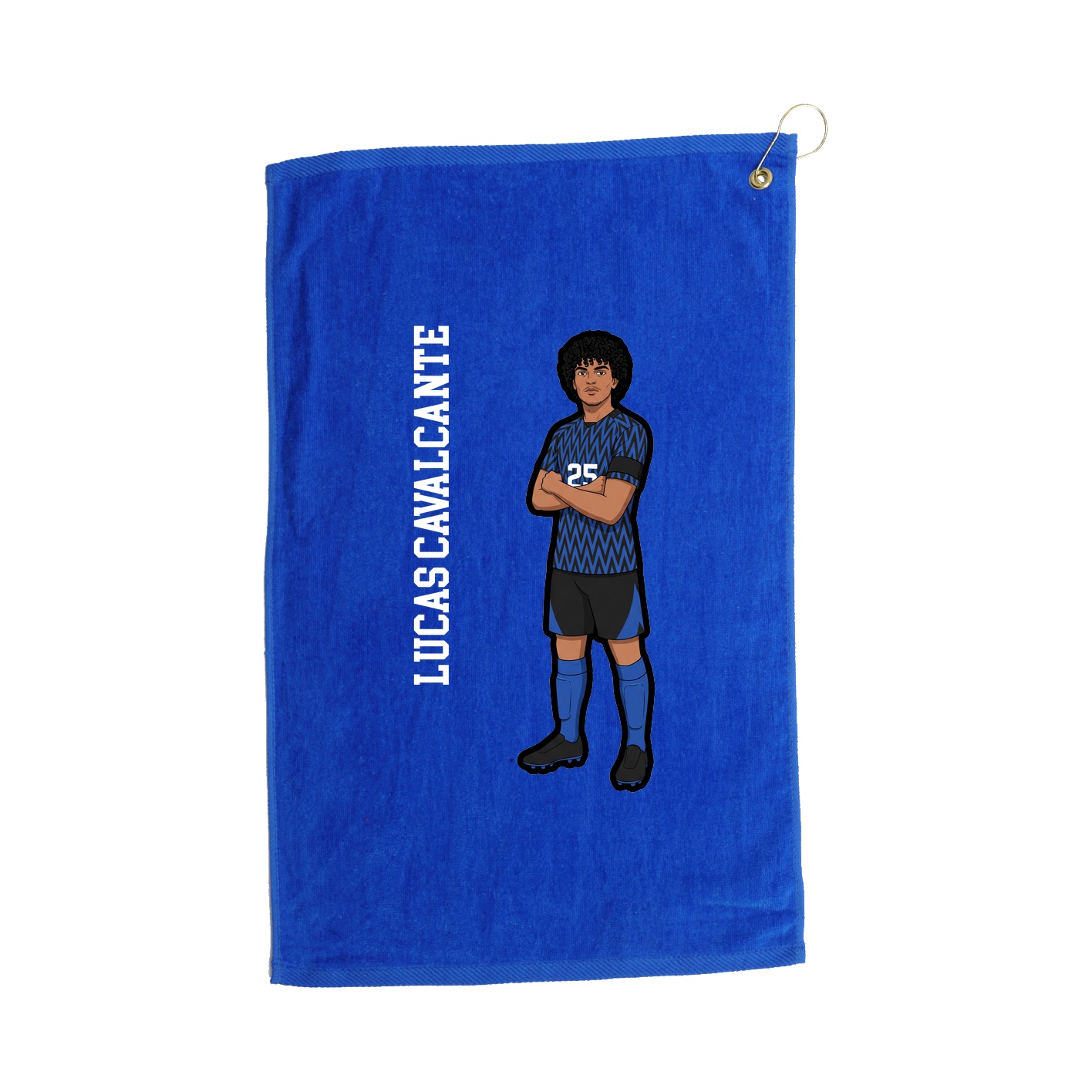 Golf Towel — Name Vertical in Royal