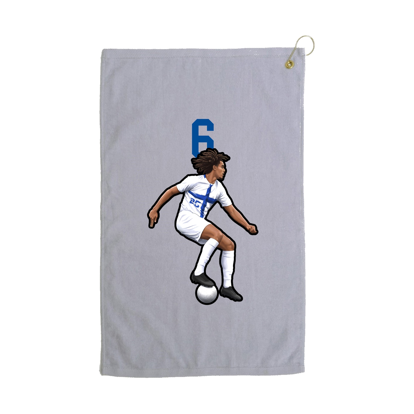 Golf Towel — Number Top in Grey