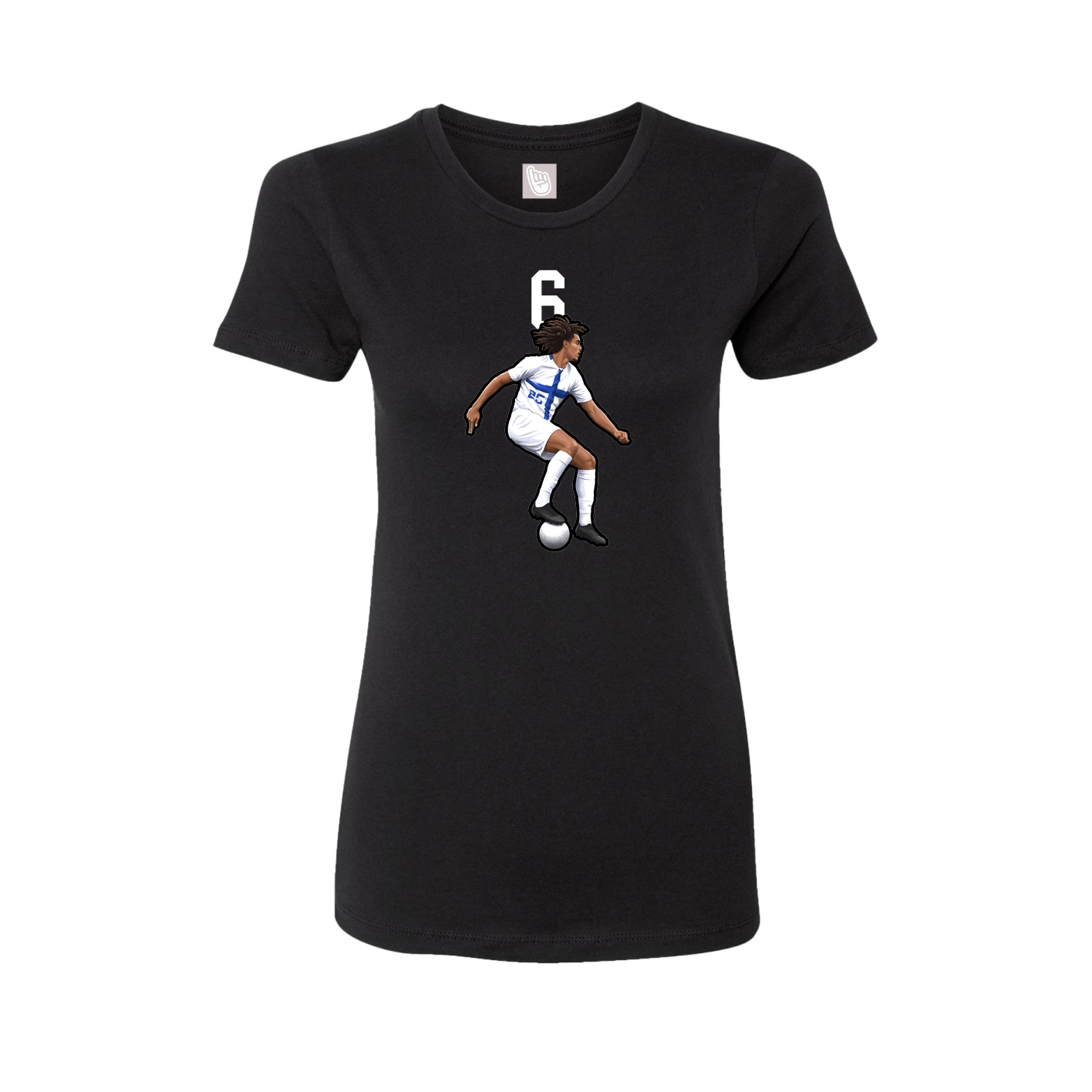 Womens Tee — Number Top in Black