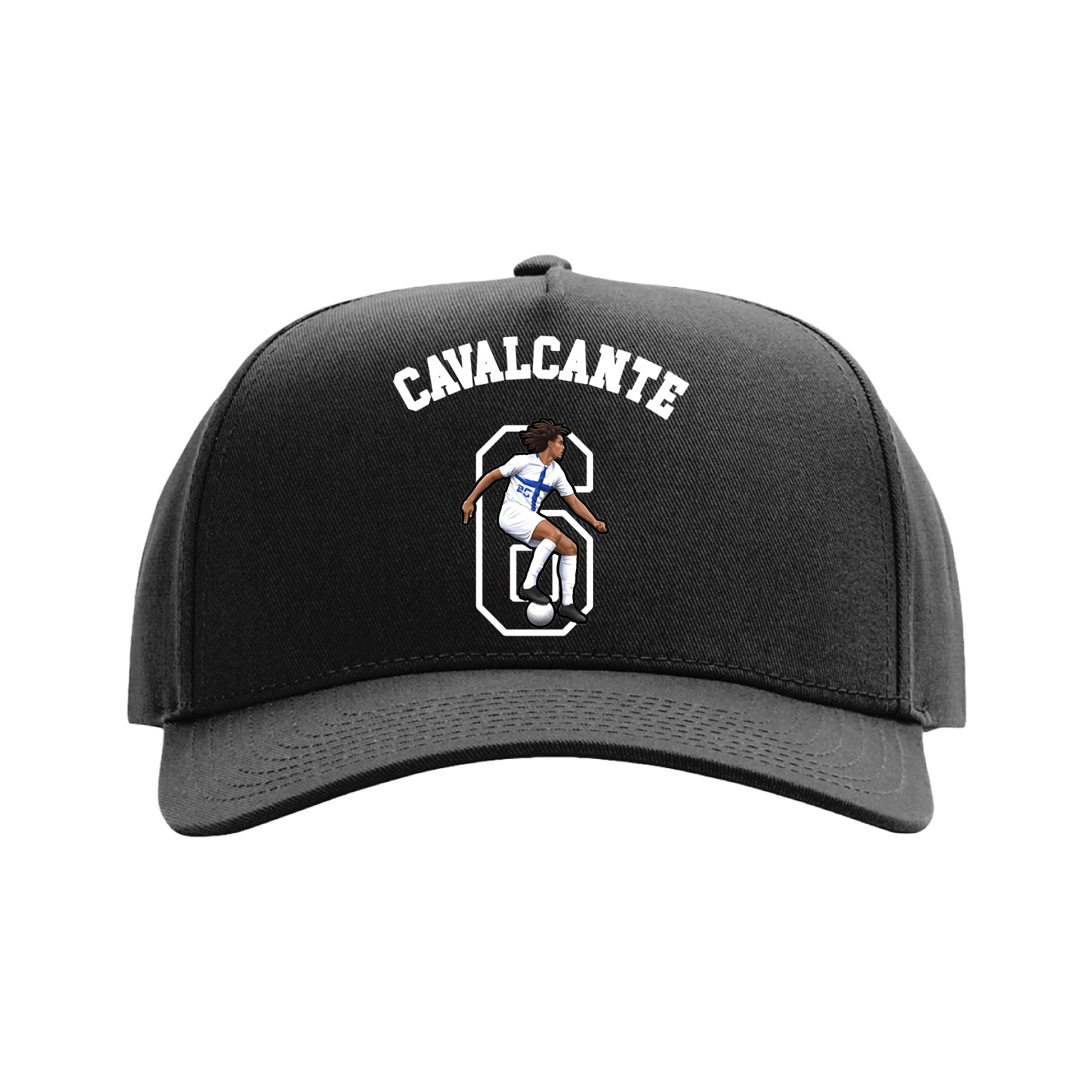 Full Fabric Five-Panel Champ Cap — Shirsey Arch in Black
