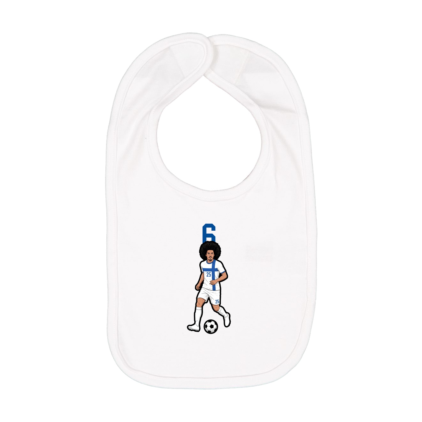 Infant Bib — Number Top in White