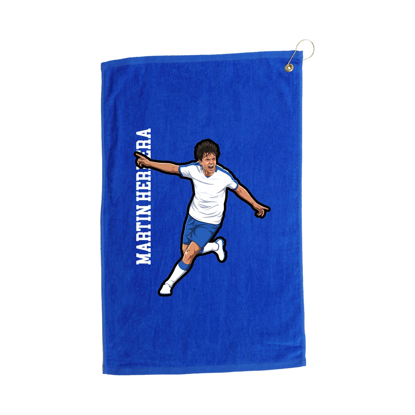 Golf Towel — Name Vertical in Royal