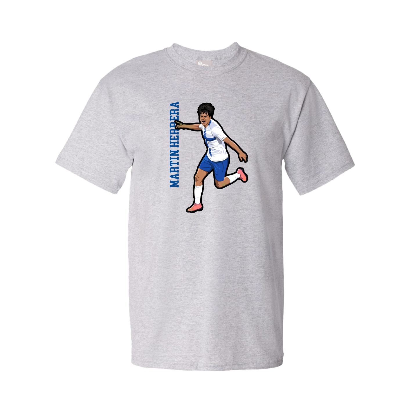 Youth Tee — Name Vertical in Grey