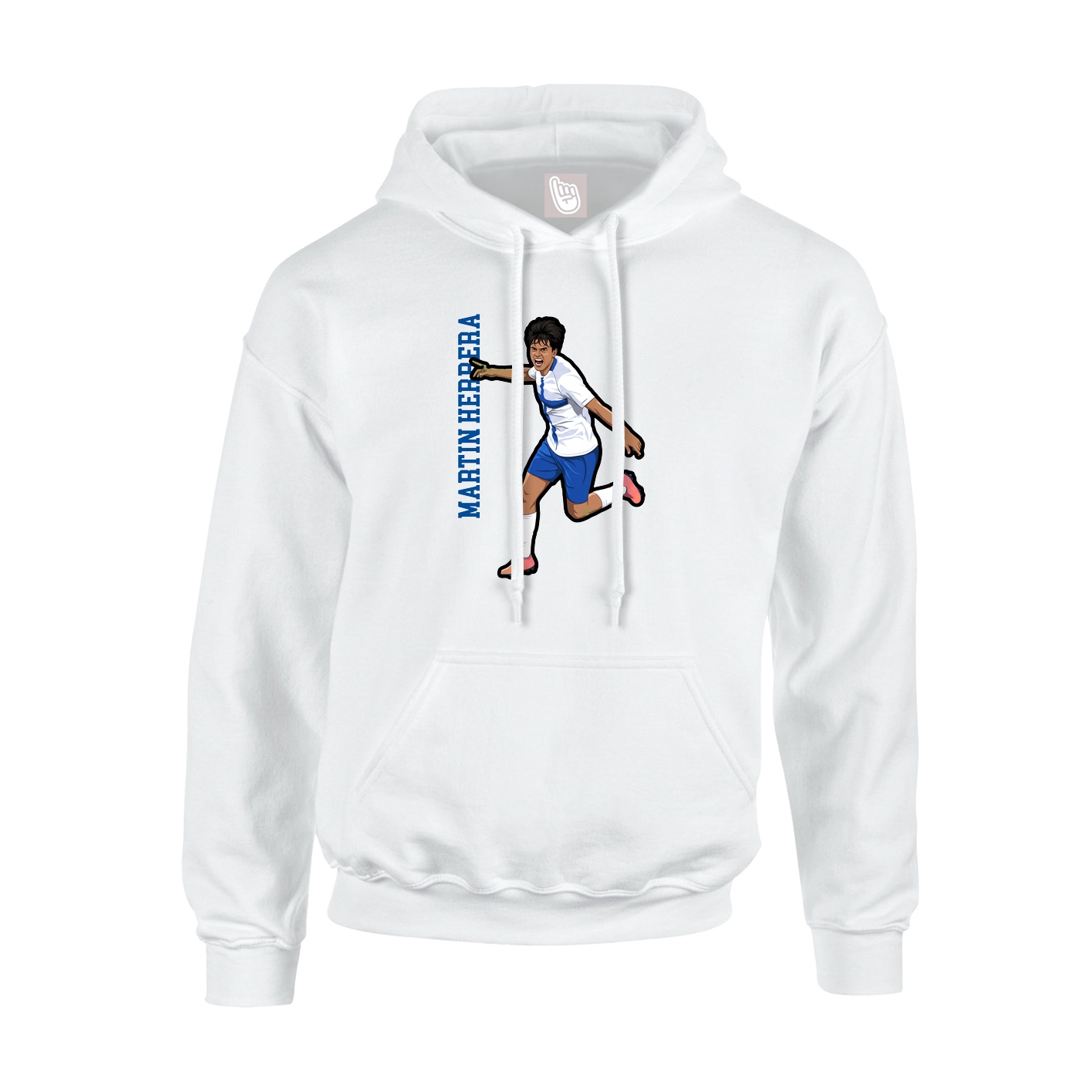 Youth Hoodie — Name Vertical in White