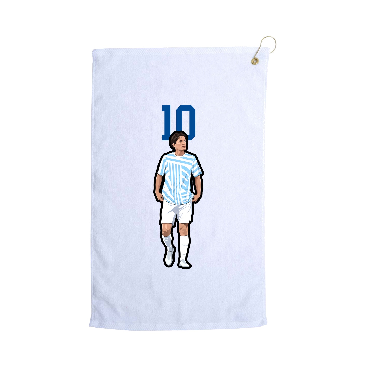 Golf Towel — Number Top in White