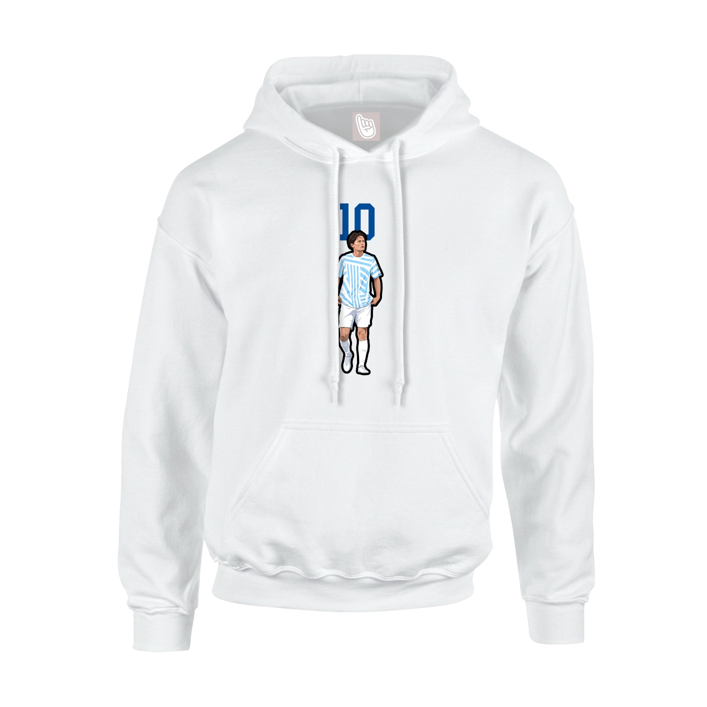 Hoodie — Number Top in White