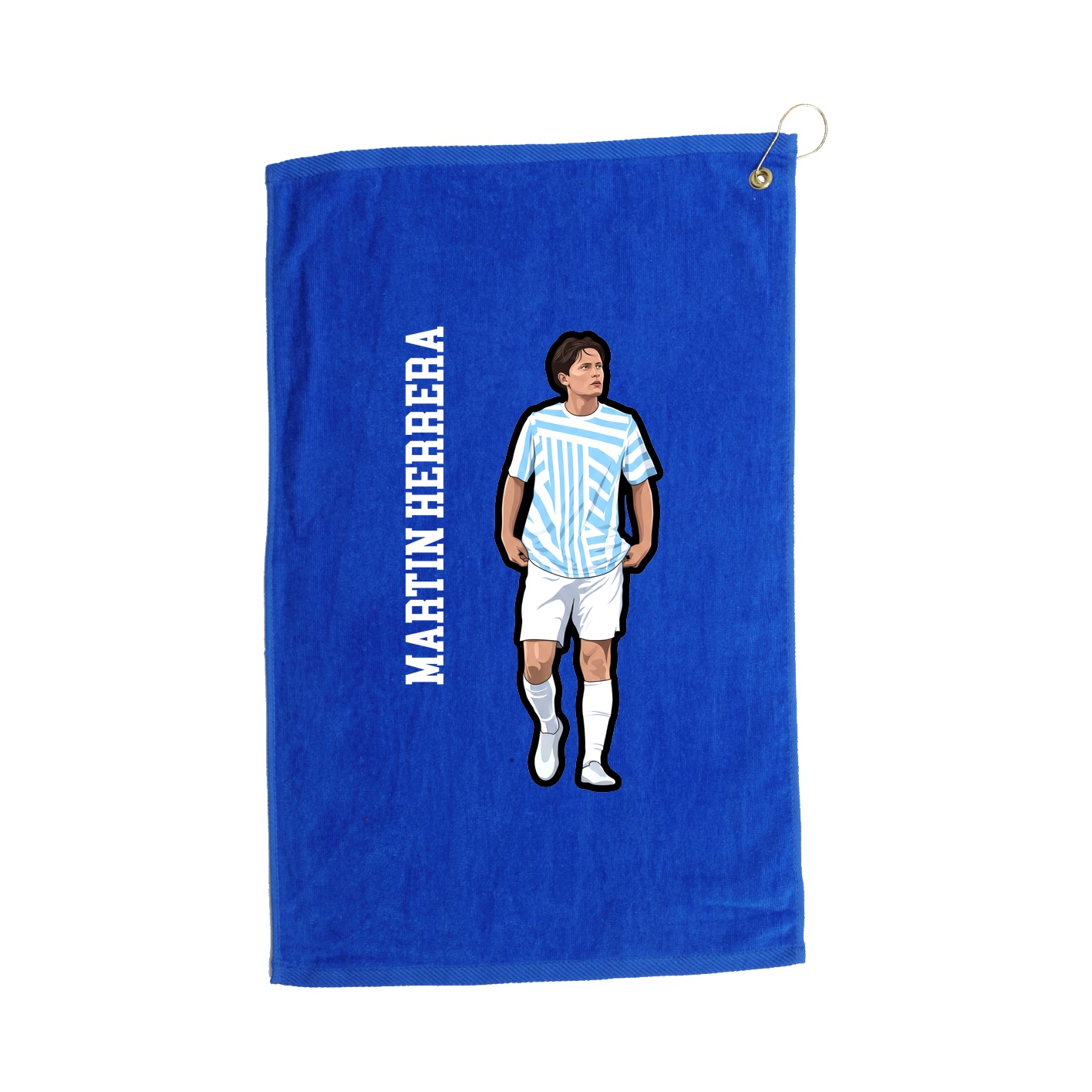 Golf Towel — Name Vertical in Royal
