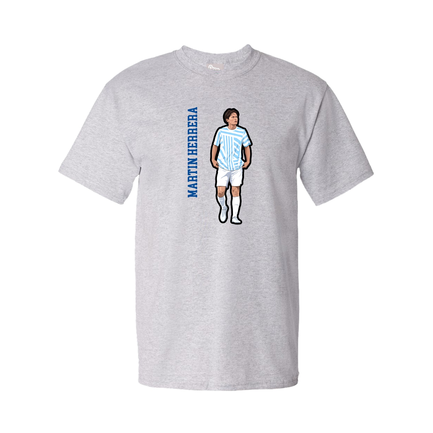 Youth Tee — Name Vertical in Grey