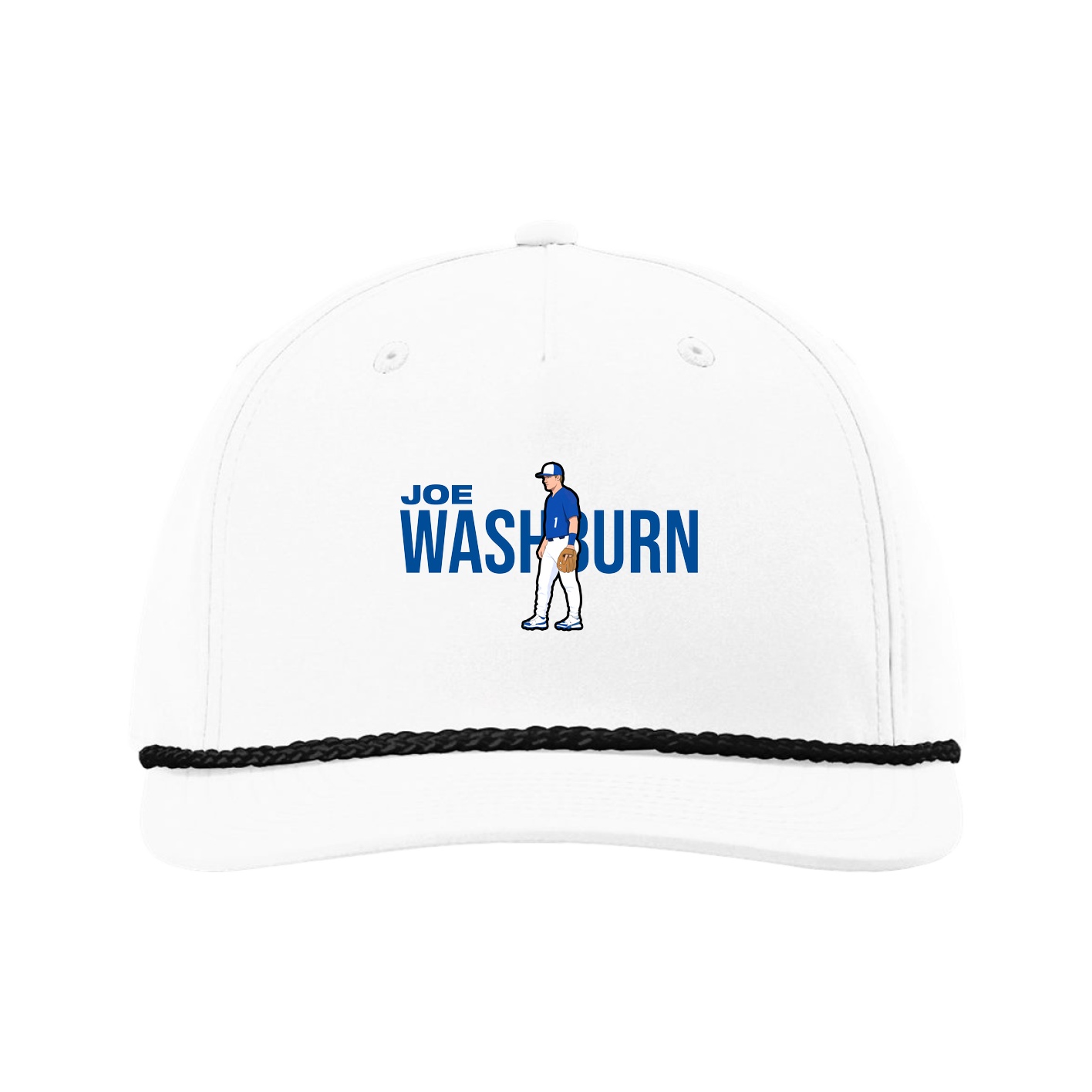Five-Panel Classic Rope Cap — Player Name in White