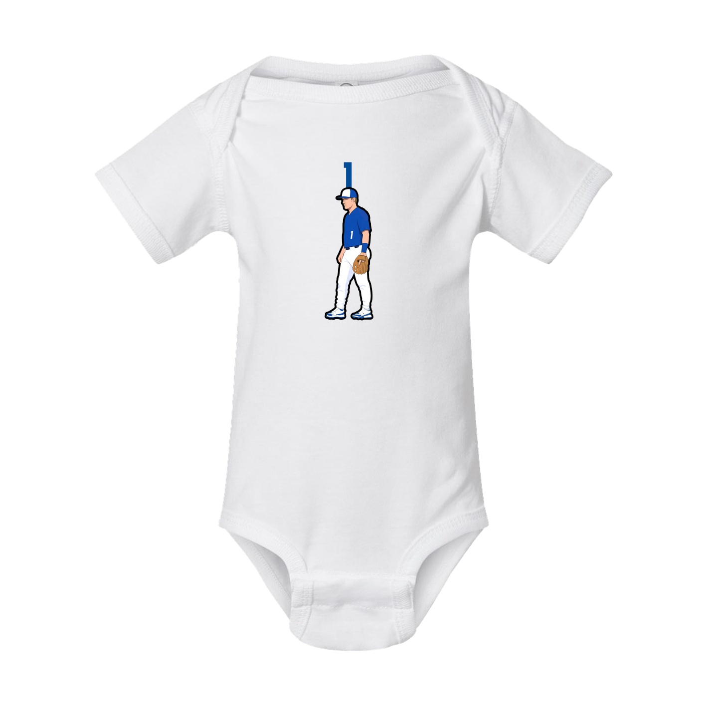 Baby Onesie — Number Top in White