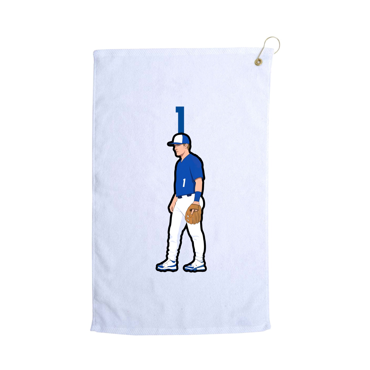 Golf Towel — Number Top in White