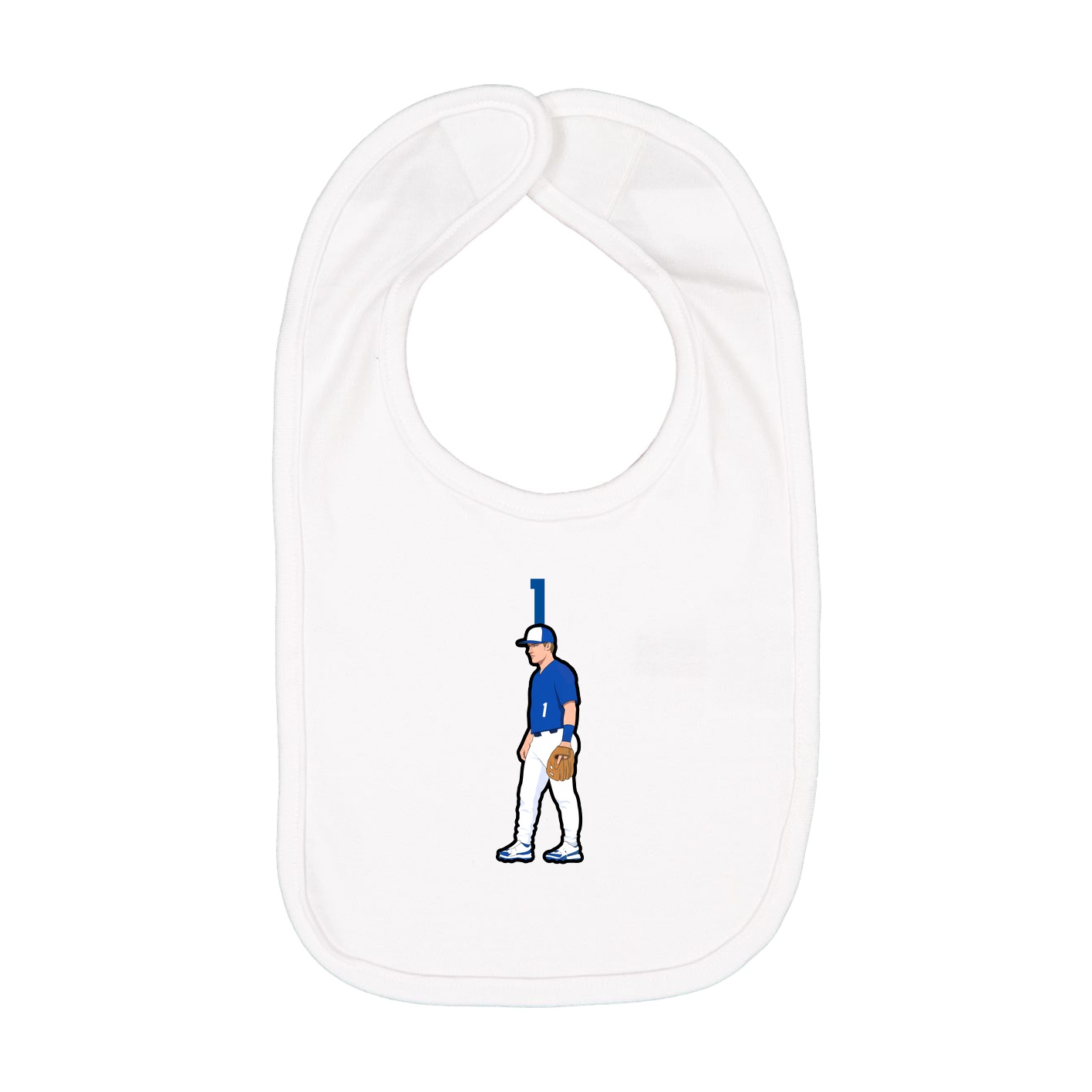 Infant Bib — Number Top in White