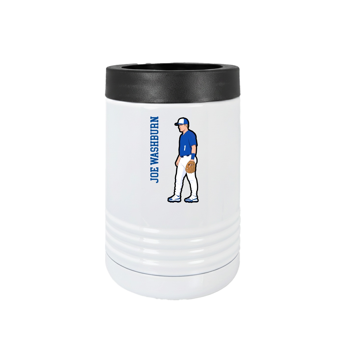 Beverage Holder — Name Vertical in White