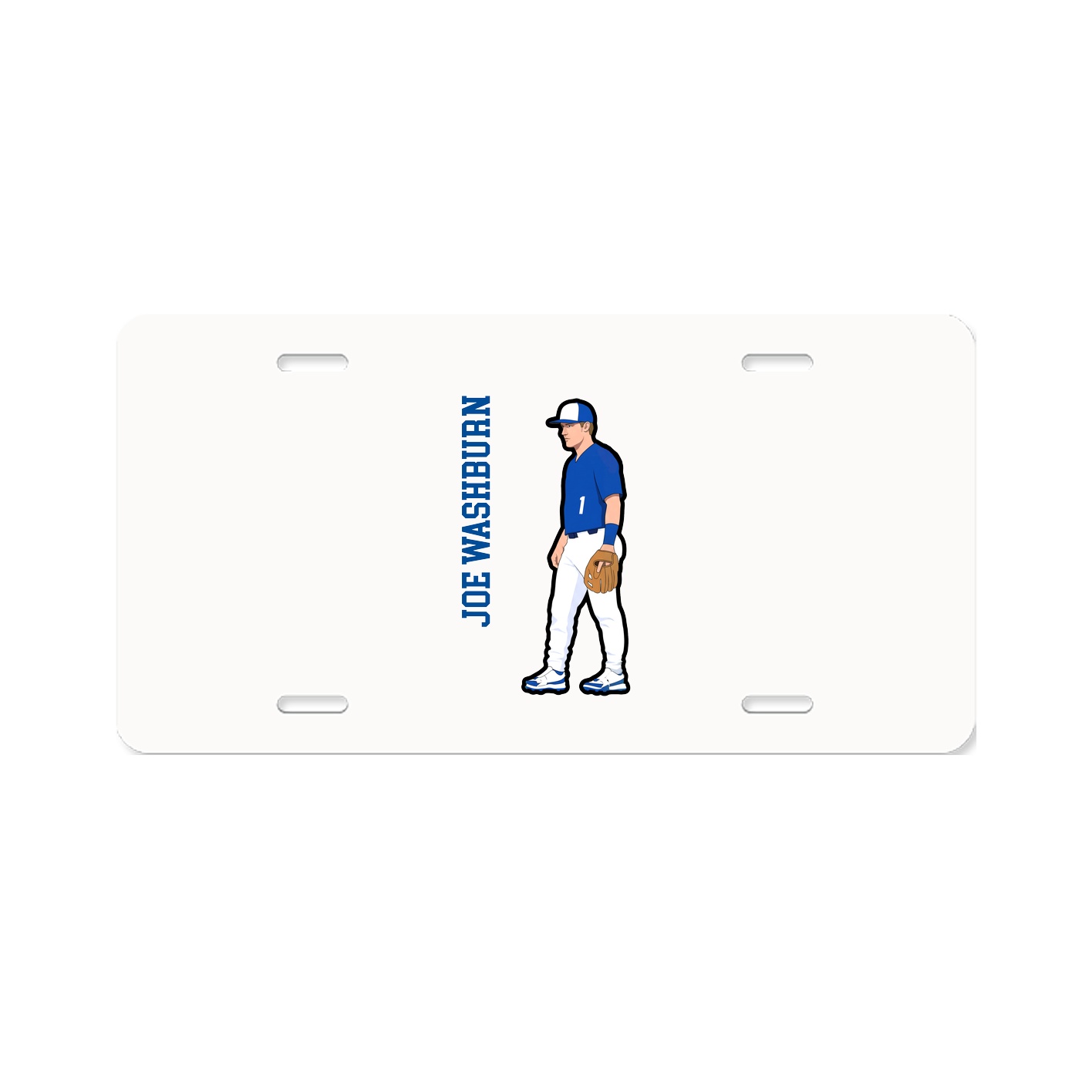 License Plate — Name Vertical in Classic
