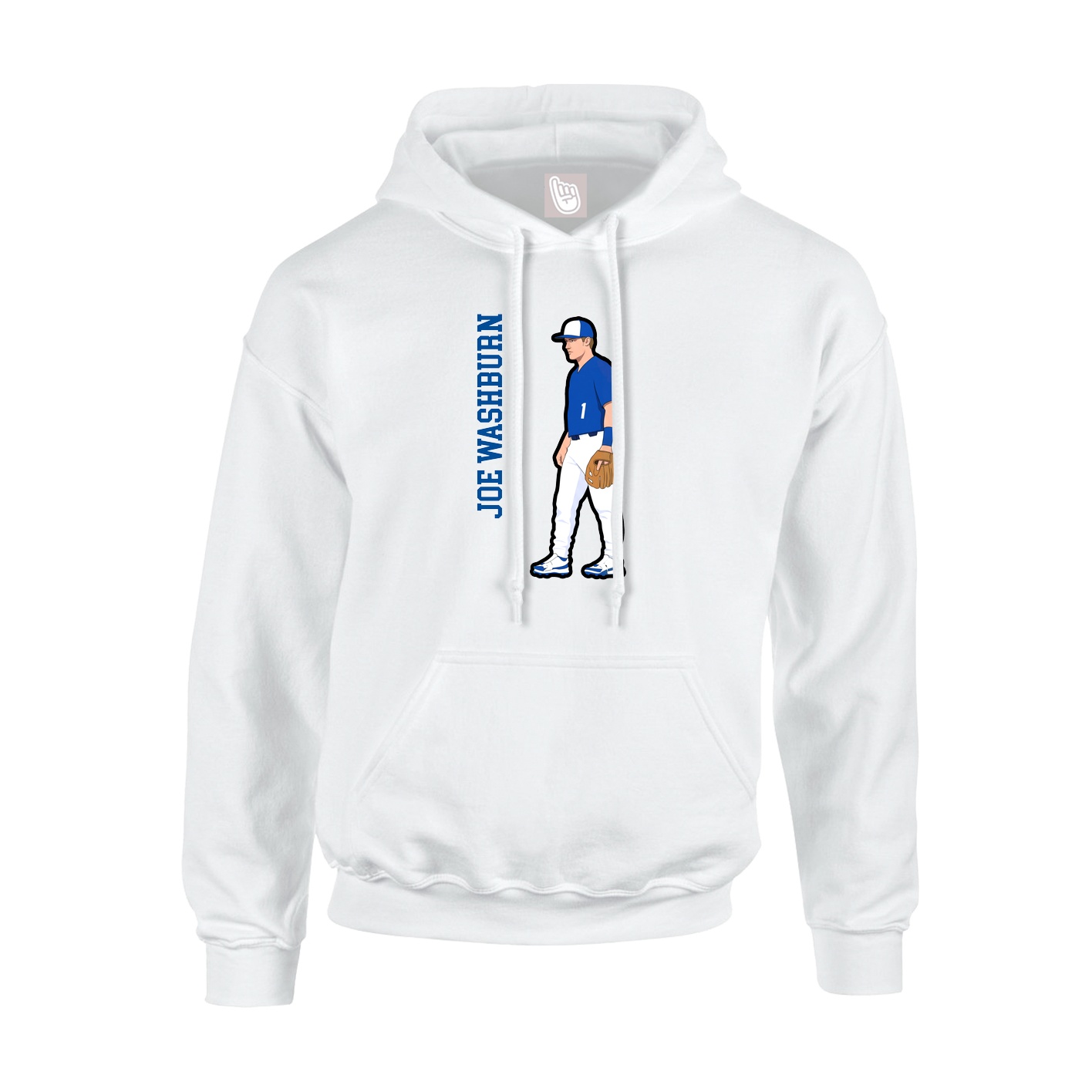 Hoodie — Name Vertical in White