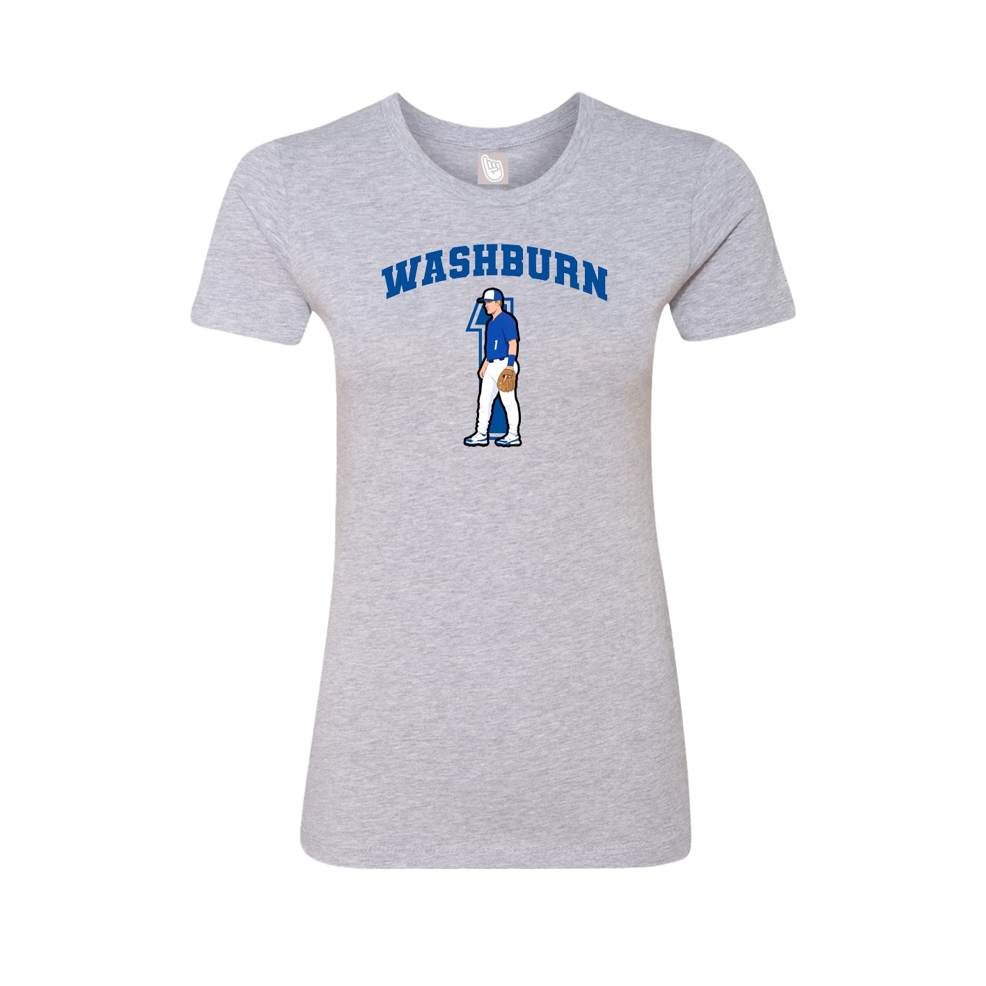 Fitted Women's Tee — Number in Grey