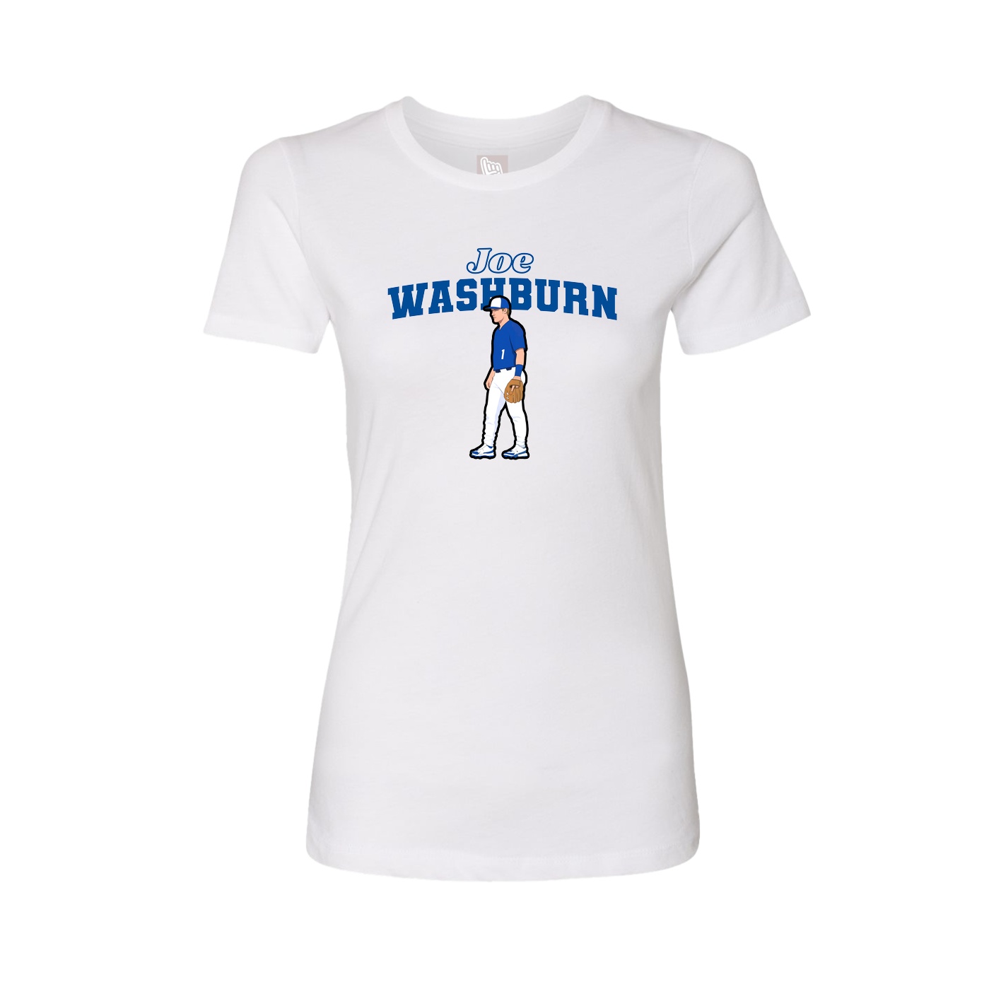 Fitted Women's Tee — Name Arch in White