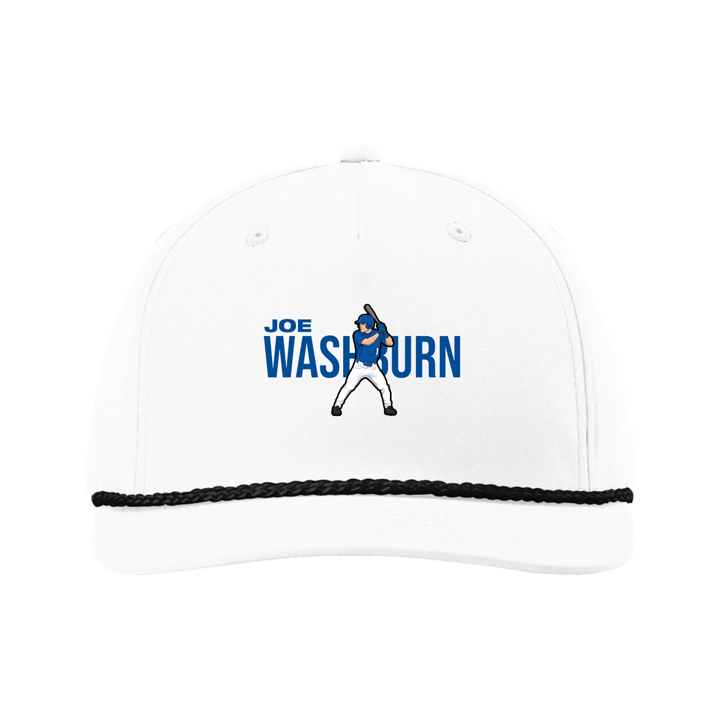 Five-Panel Classic Rope Cap — Player Name in White