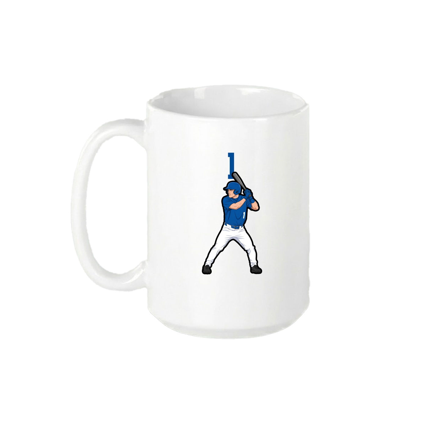 15oz Coffee Mug — Number Top in White