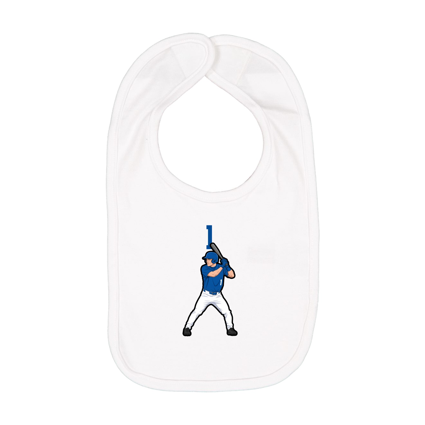 Infant Bib — Number Top in White
