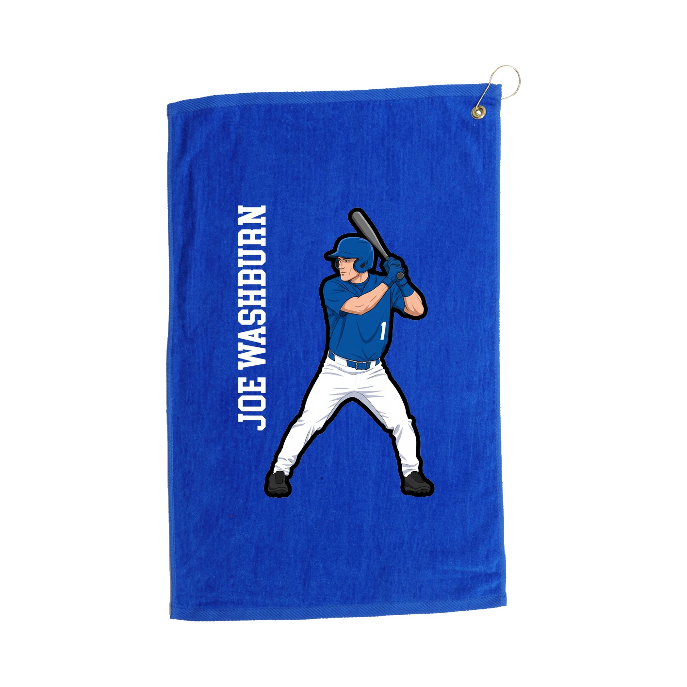 Golf Towel — Name Vertical in Royal