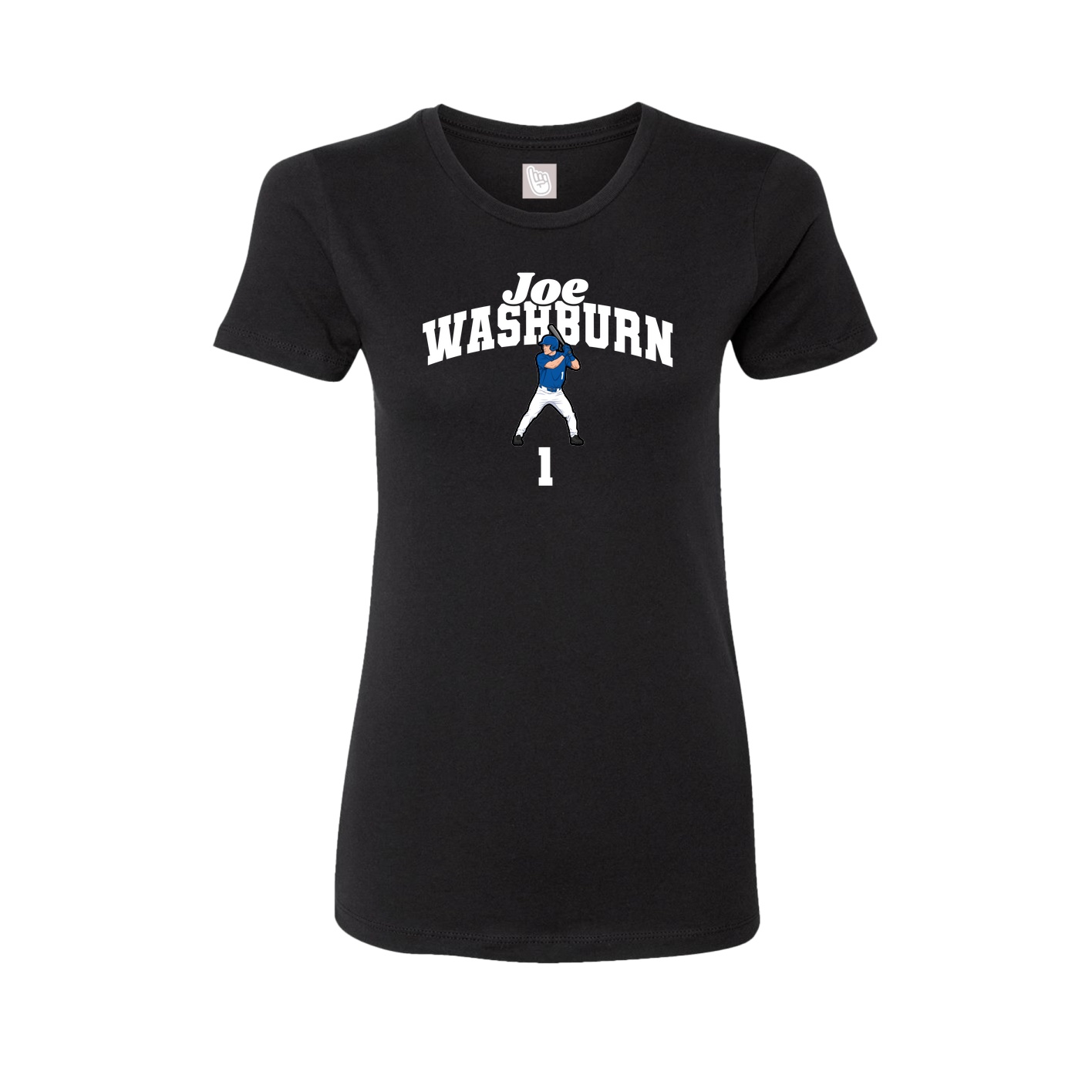 Fitted Women's Tee — Signature Arch in Black