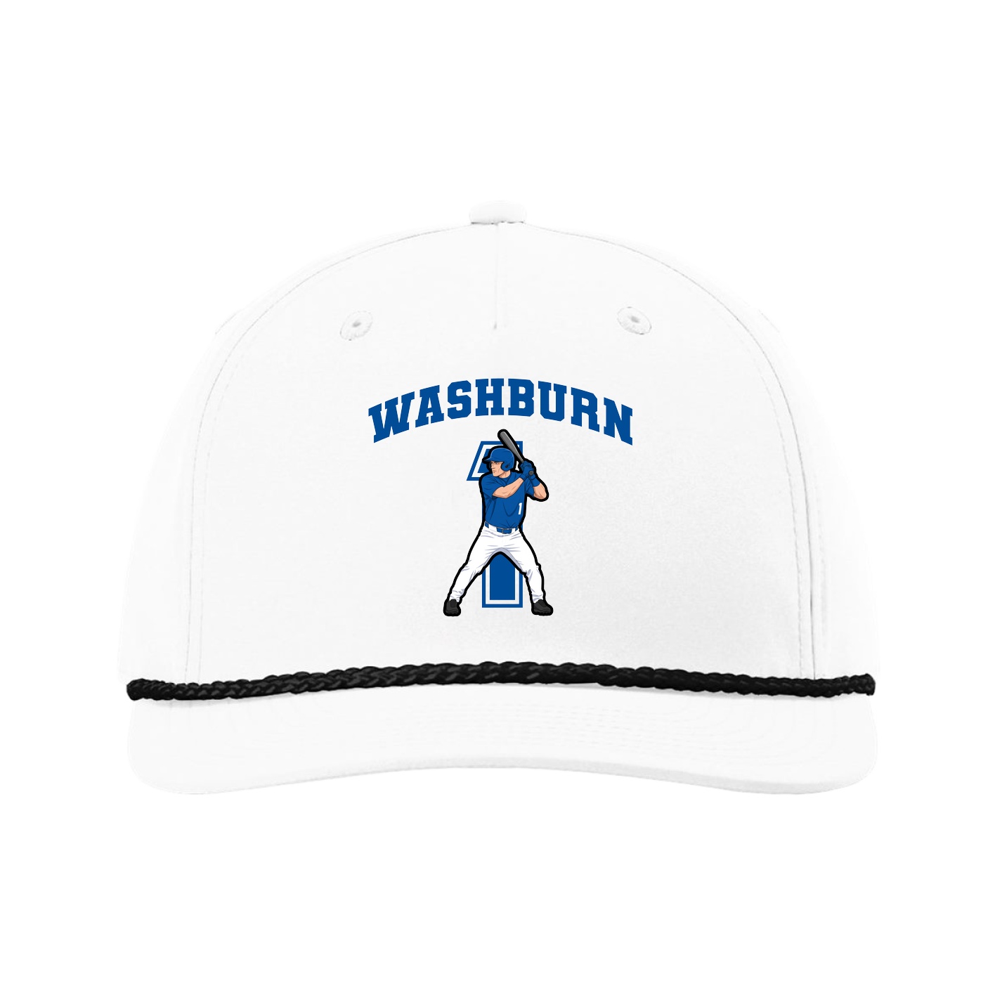 Five-Panel Classic Rope Cap — Number in White