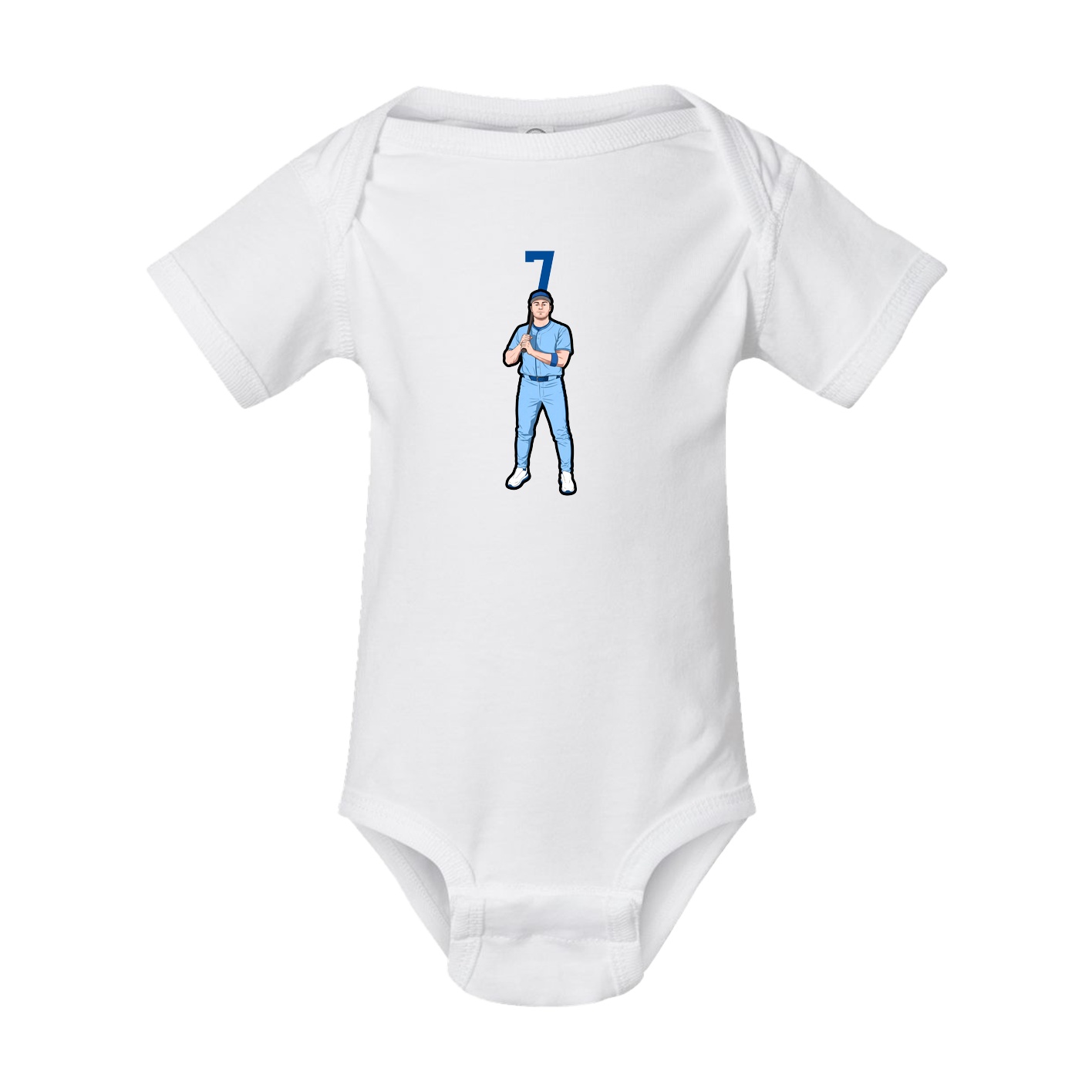 Baby Onesie — Number Top in White