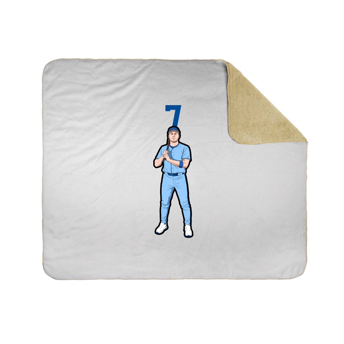 Throw Blanket — Number Top in White