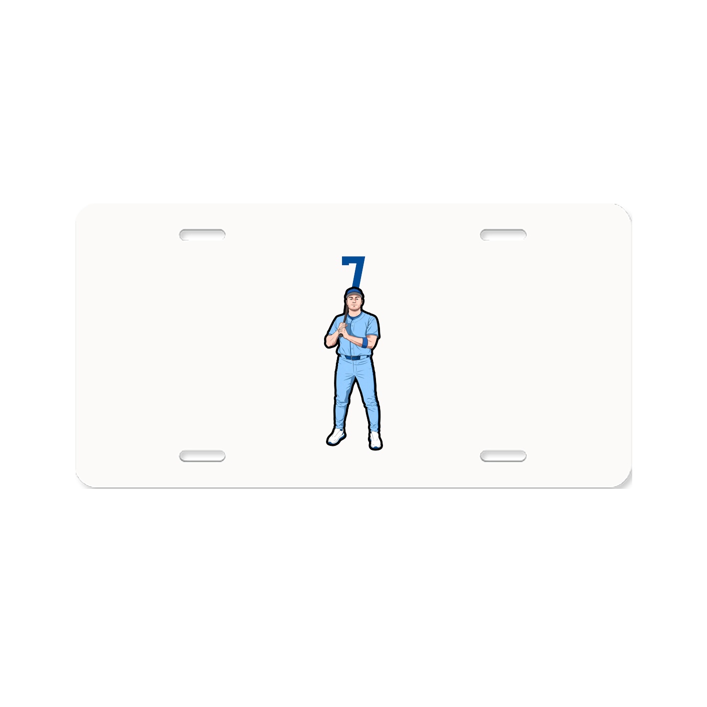License Plate — Number Top in Classic