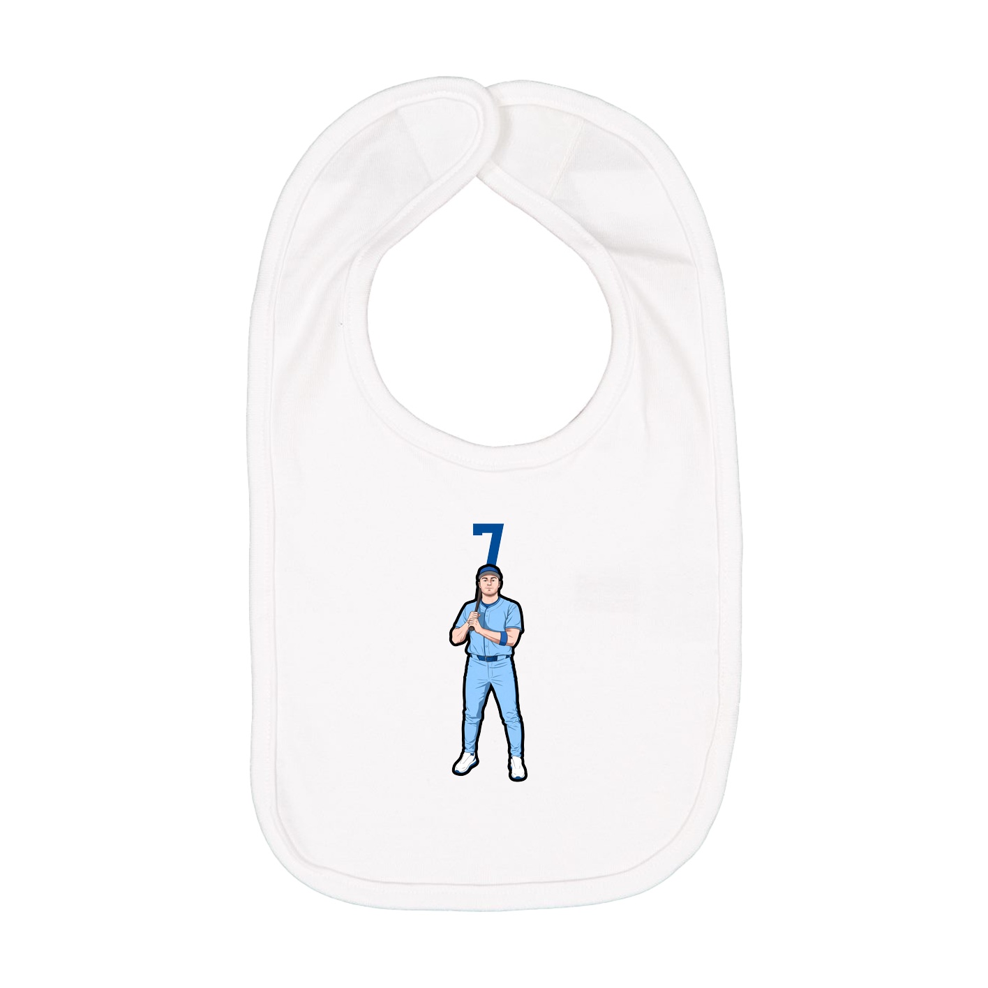 Infant Bib — Number Top in White