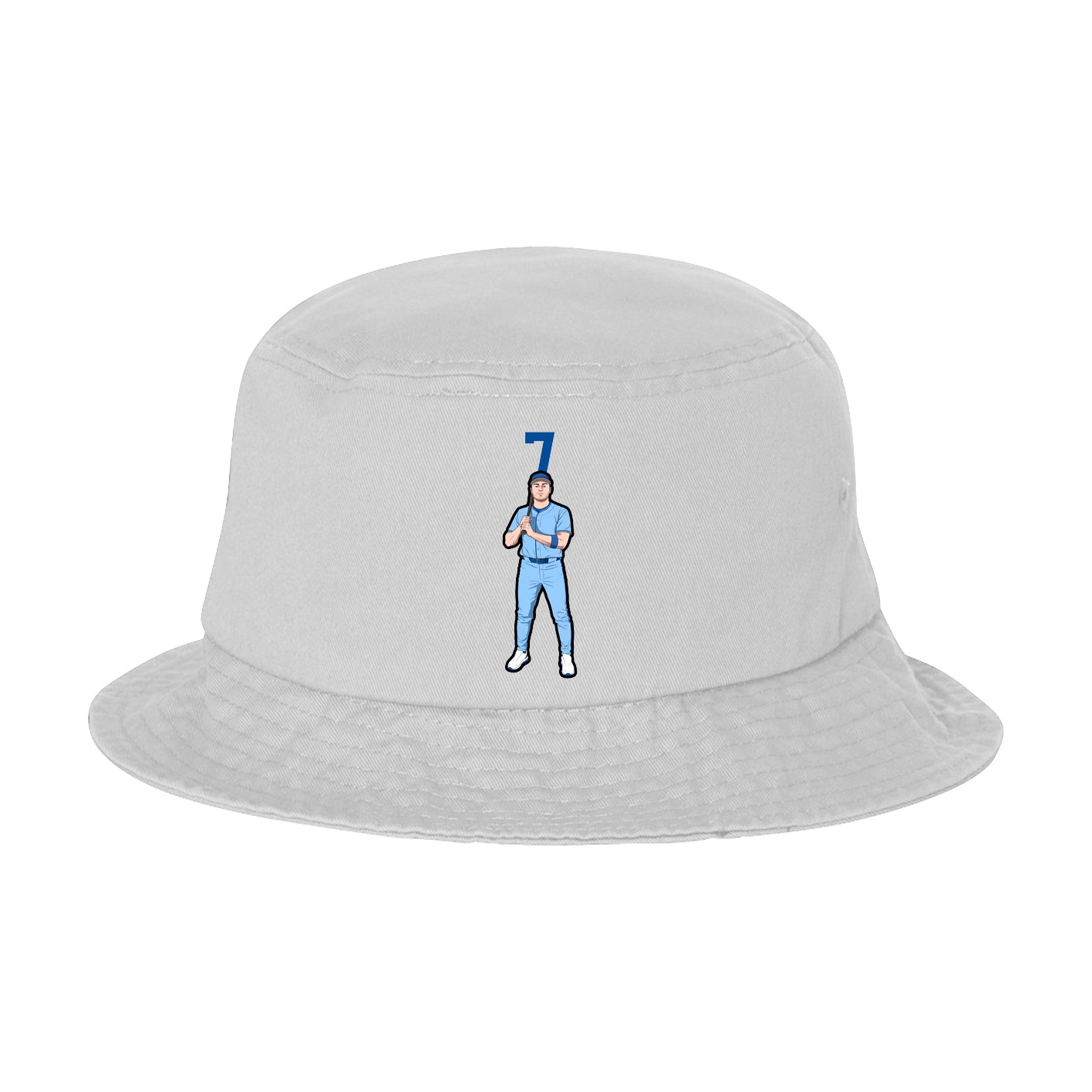 Bucket Cap — Number Top in White