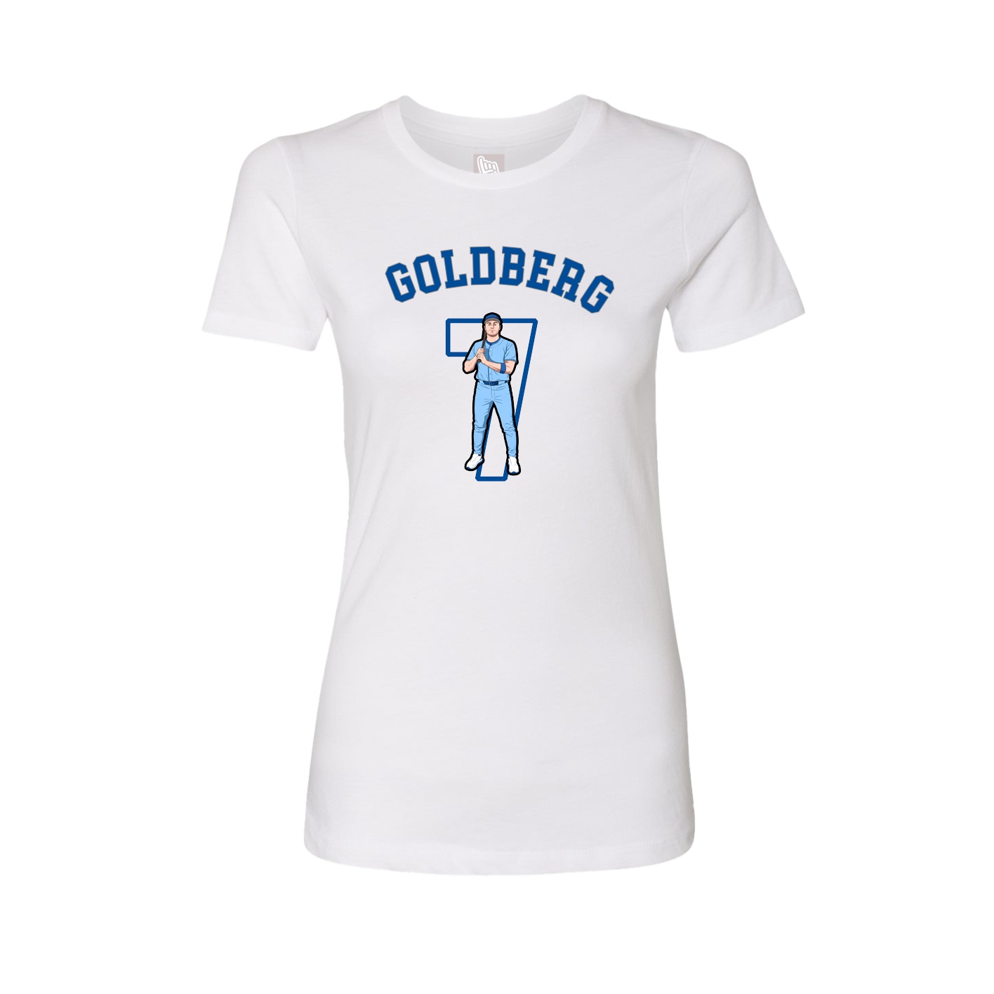 Fitted Women's Tee — Shirsey Arch in White