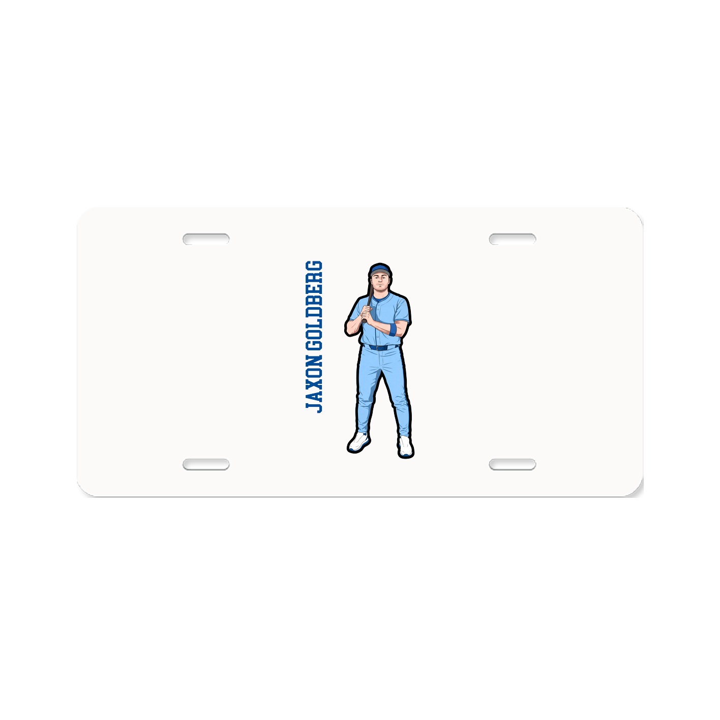 License Plate — Name Vertical in Classic