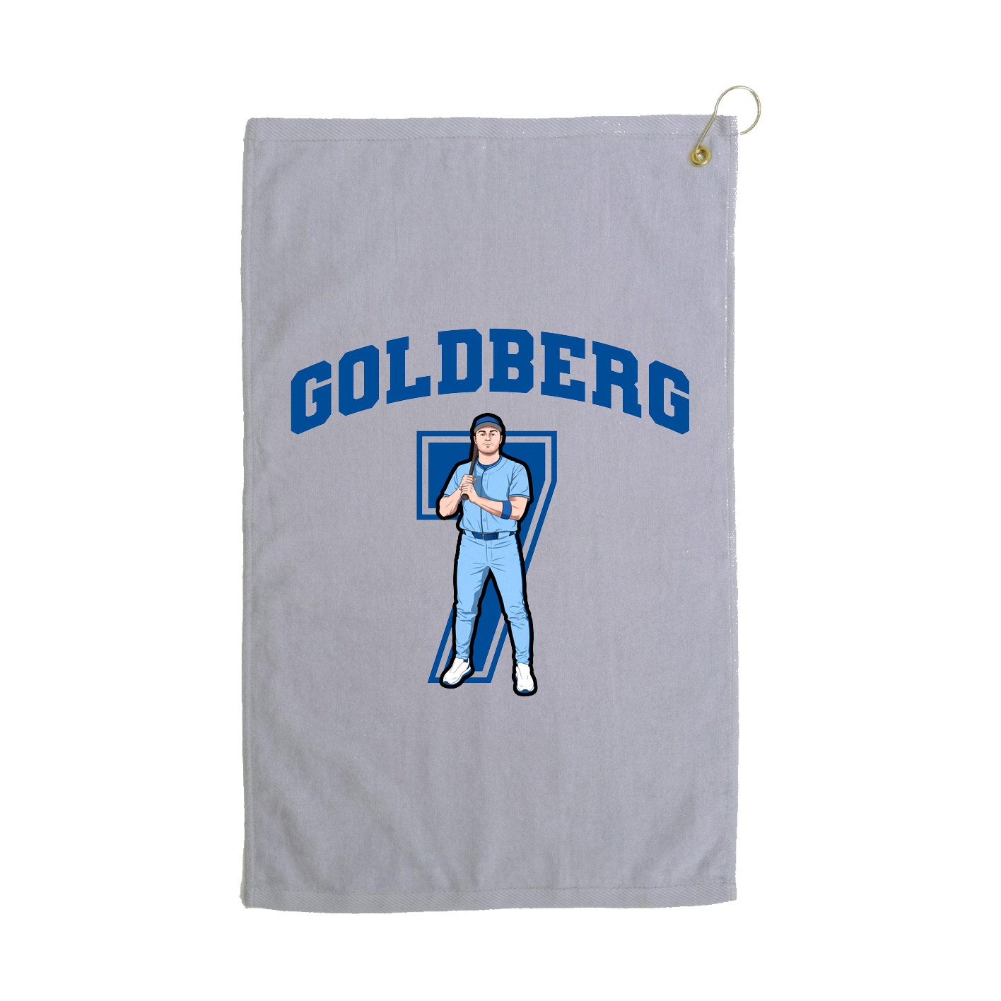 Golf Towel — Number in Grey
