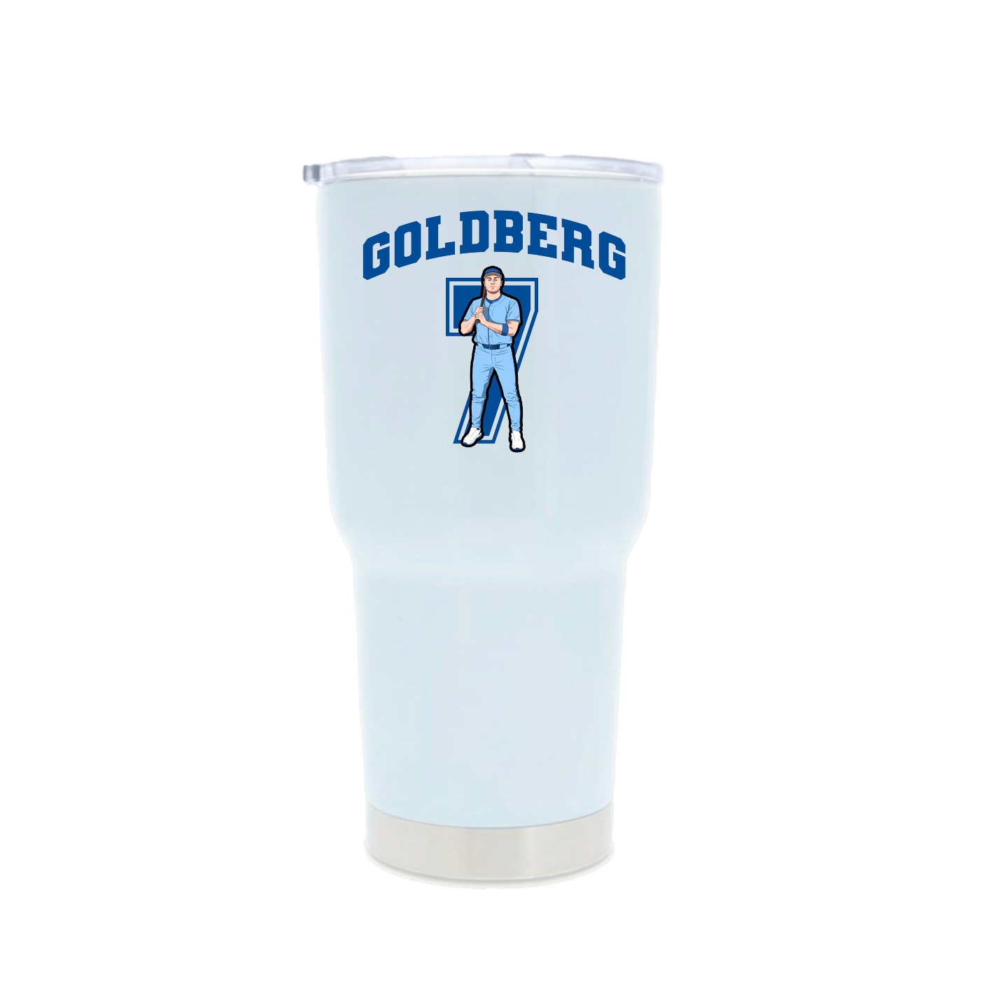 30oz Stainless Steel Tumbler — Number in White