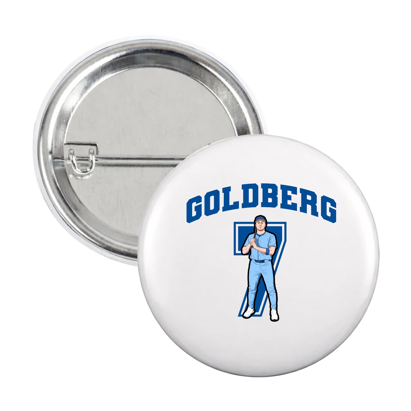 Game Day Button — Number in White