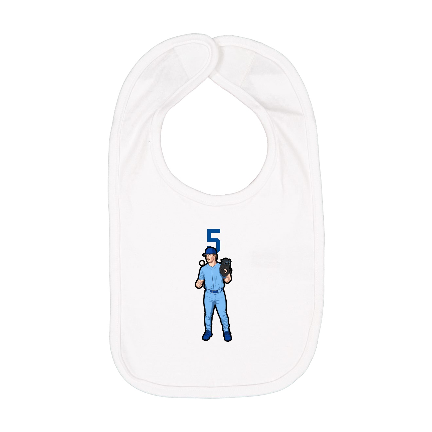 Infant Bib — Number Top in White