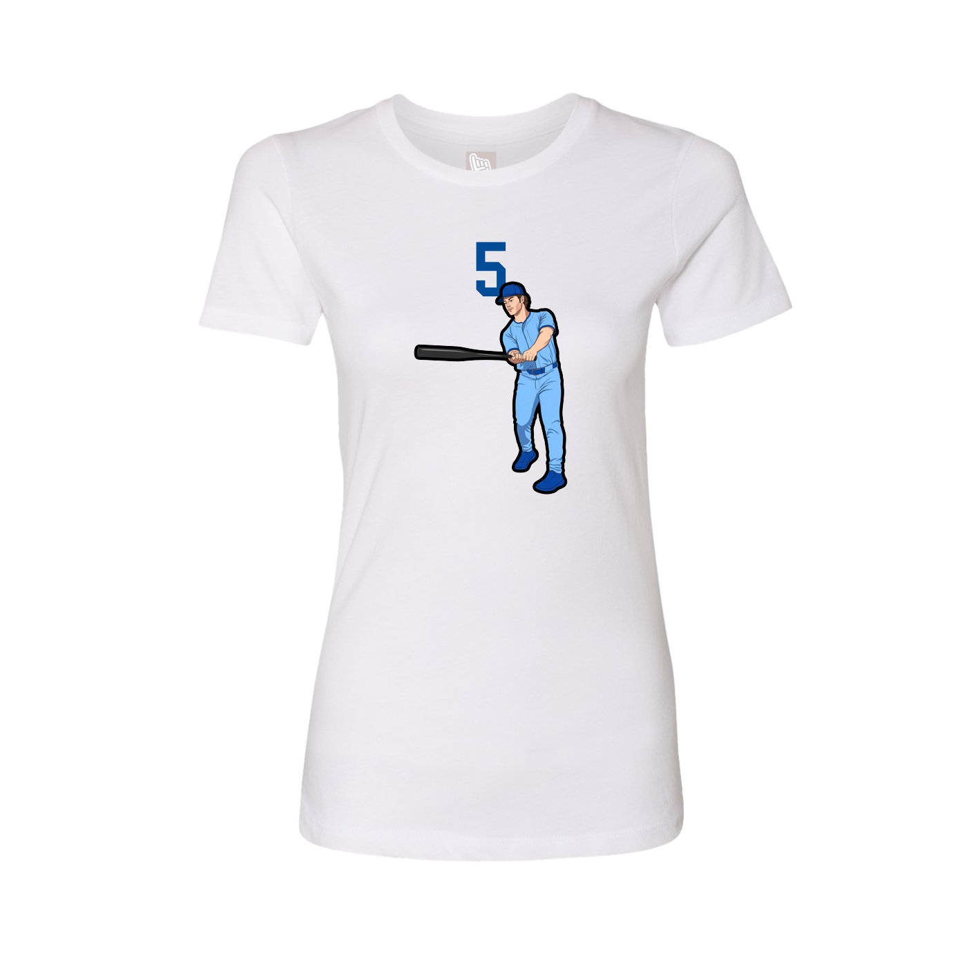 Fitted Women's Tee — Number Top in White
