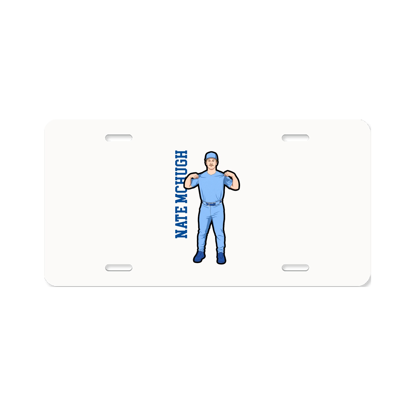 License Plate — Name Vertical in Classic