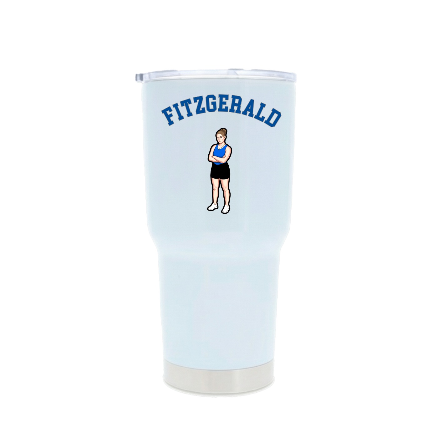 30oz Stainless Steel Tumbler — Shirsey Arch in White