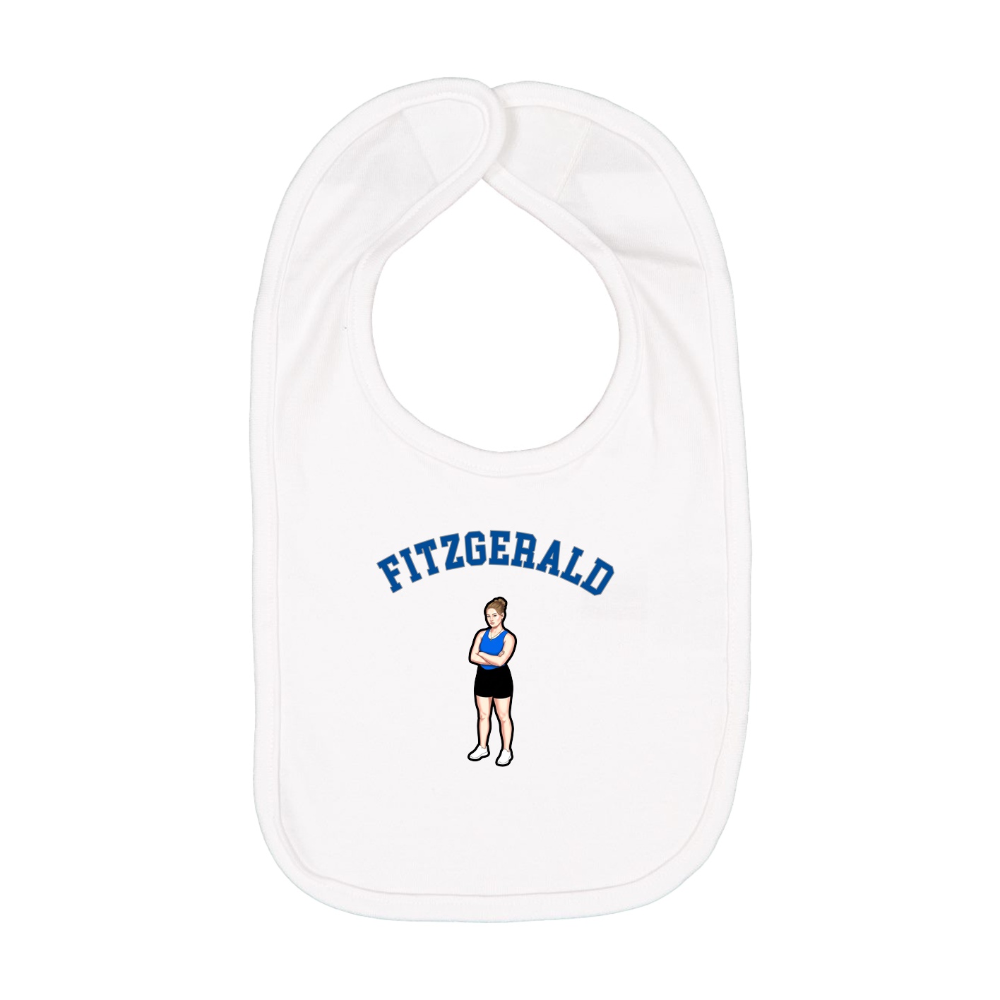 Infant Bib — Shirsey Arch in White