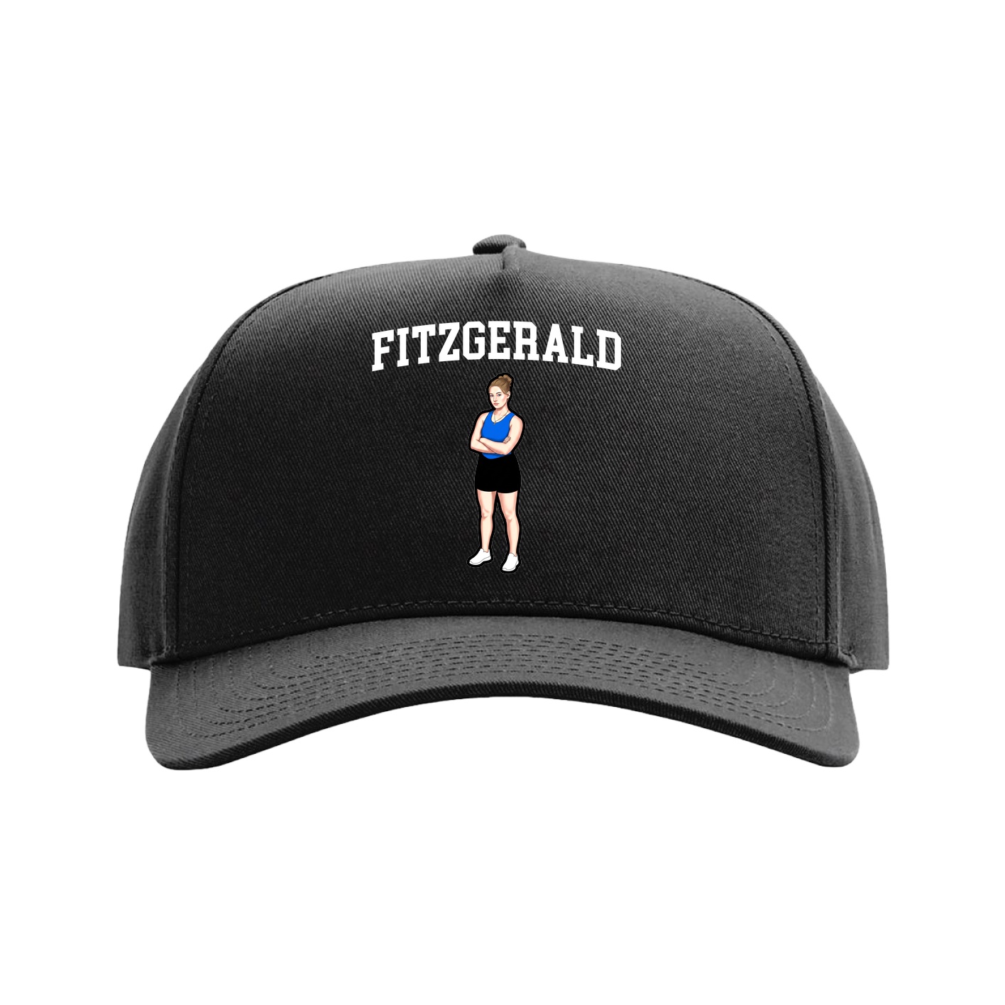 Full Fabric Five-Panel Champ Cap — Shirsey in Black