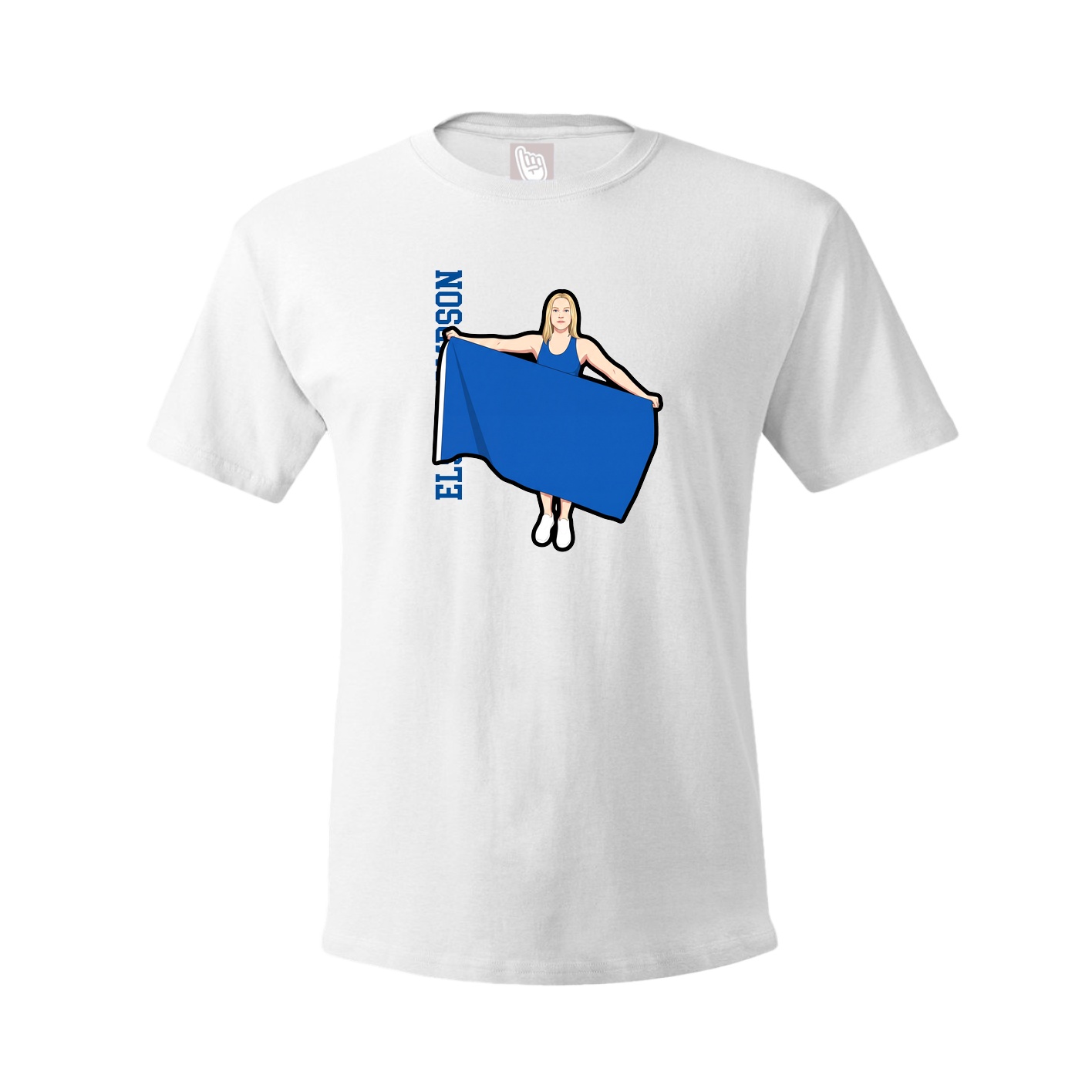 Youth Tee — Name Vertical in White