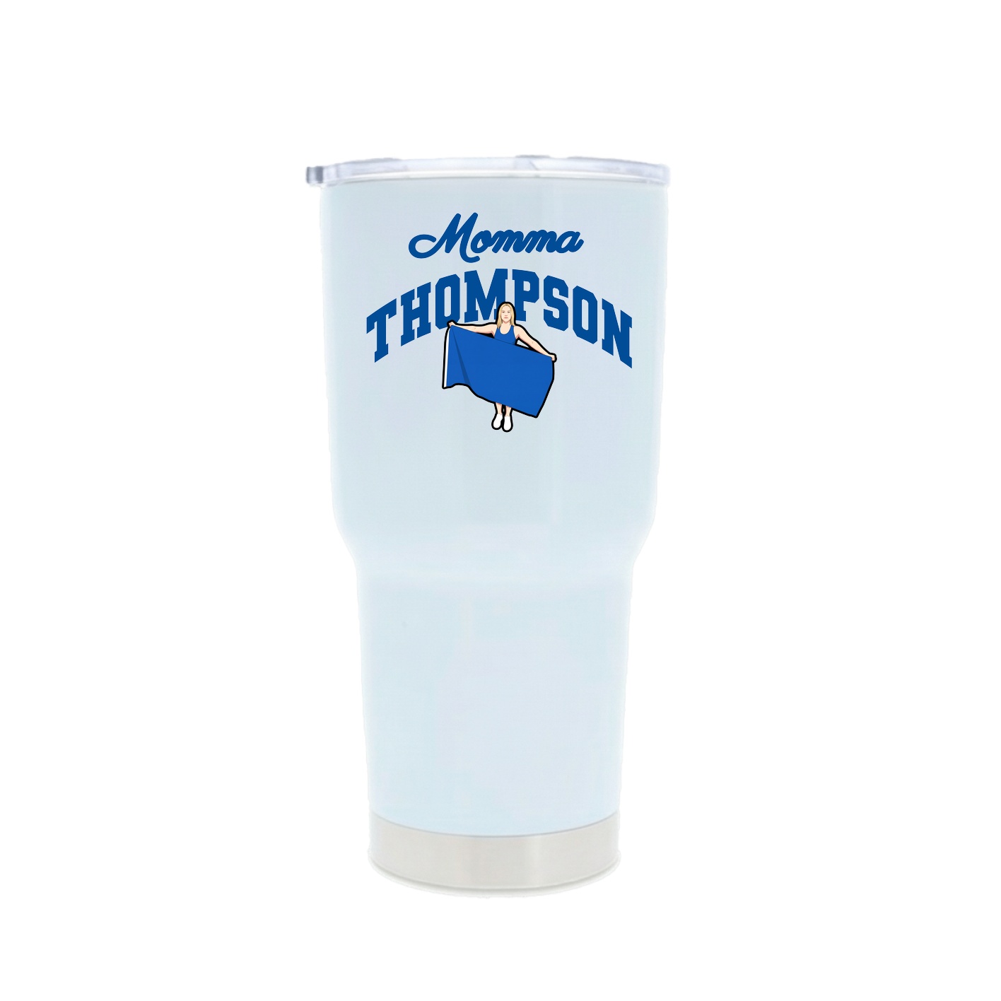 30oz Stainless Steel Tumbler — Mothers Day Arch in White
