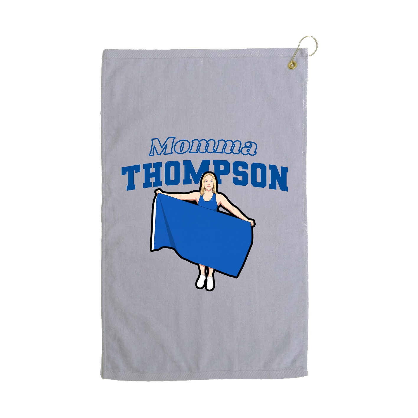 Golf Towel — Mothers Day Block in Grey