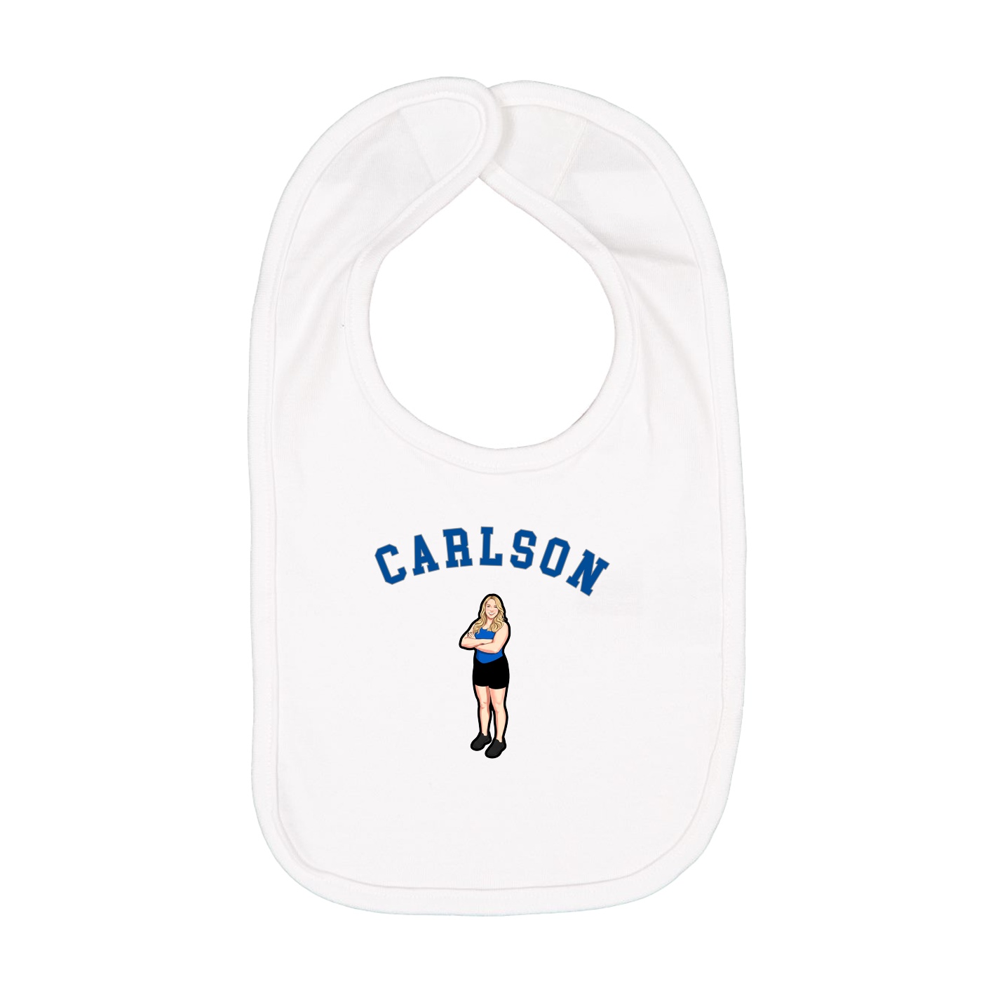 Infant Bib — Shirsey Arch in White